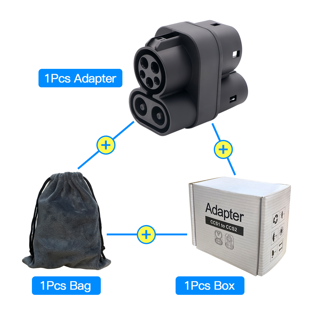 CCS1 to CCS2 EV Charger Adapte - Ccs2 To Ccs1 Fast Charge Adapter 250Kw recension och pris