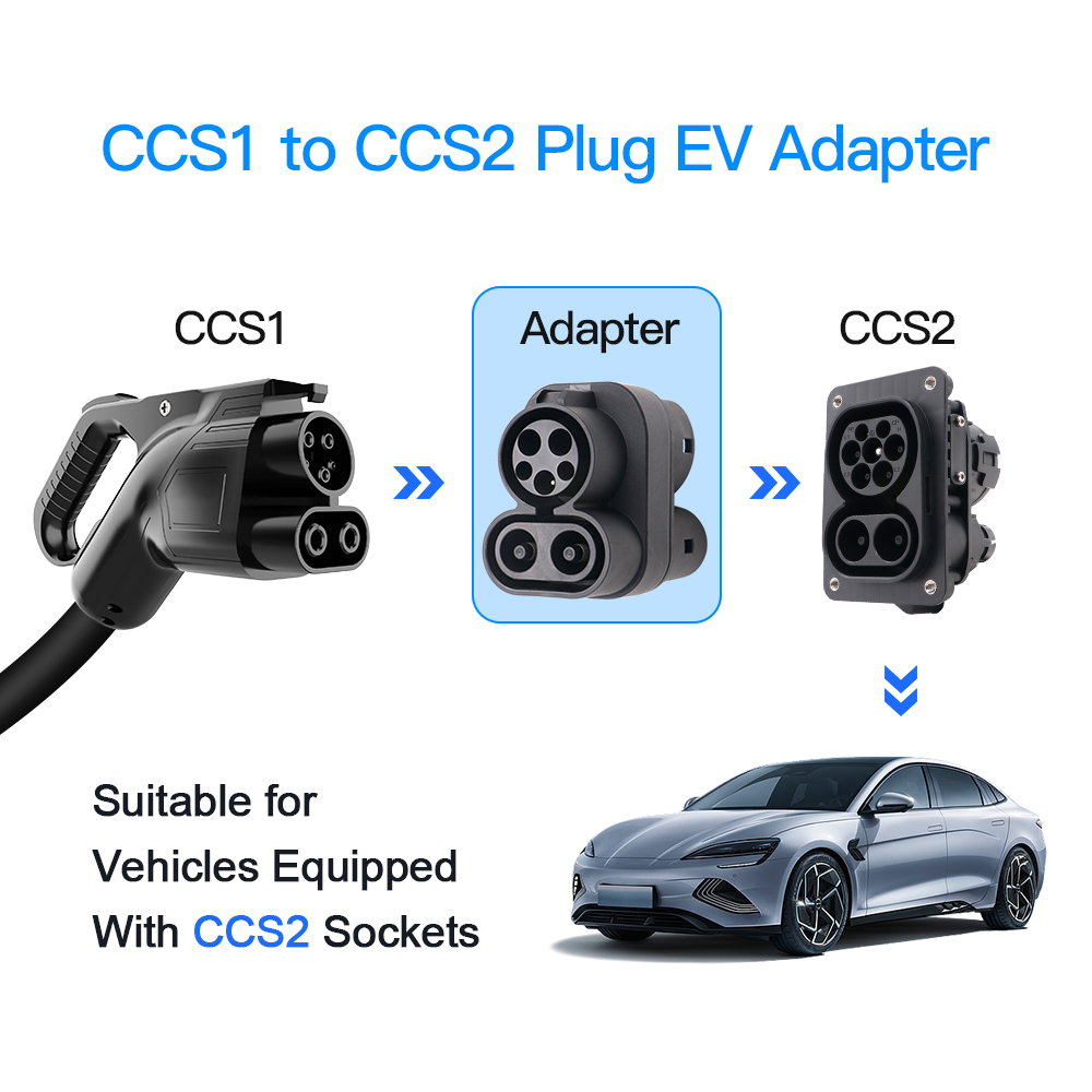 CCS1 to CCS2 EV Charger Adapte - Ccs2 To Ccs1 Fast Charge Adapter 250Kw recension och pris